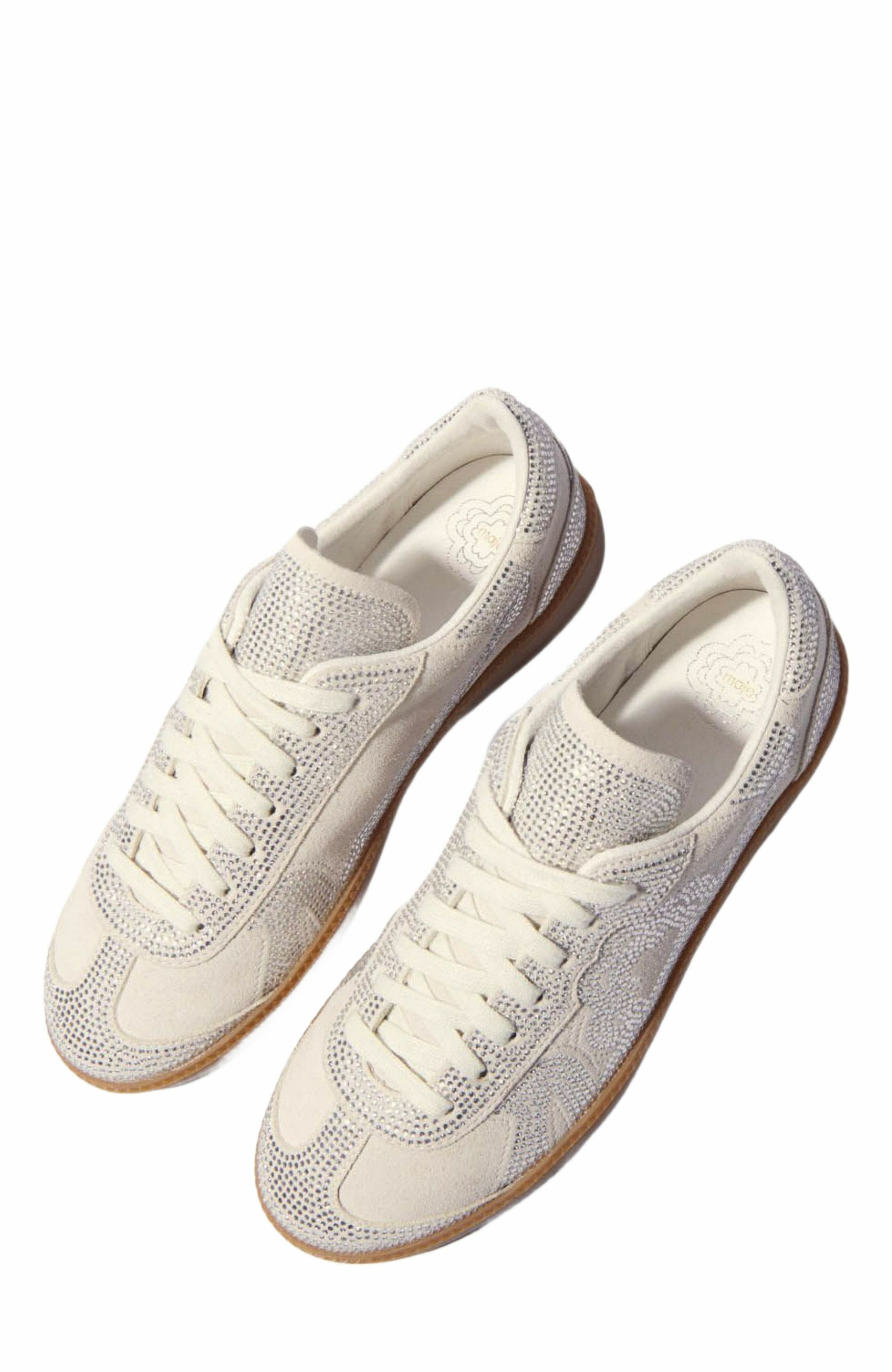 maje Casual rhinestone sneakers, Alternate, color, 