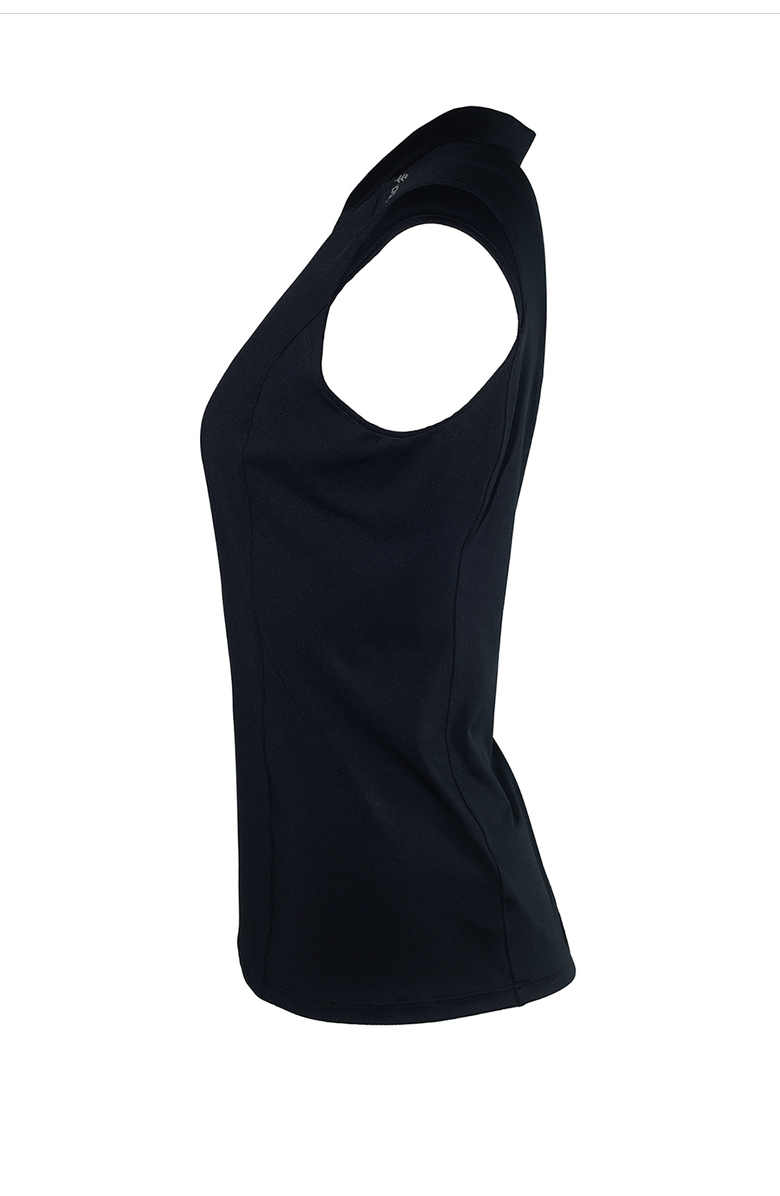 Coolibar Women's Performance Sleeveless Polo - UPF 50+ Sun Protection - Dew, Alternate, color, Black
