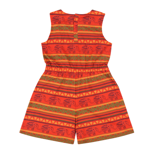 Mixed Up Clothing Girls Volant Ruffle Shorts Romper In Jacquard Stripe