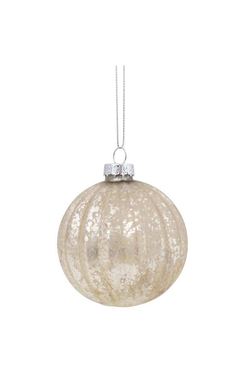Northlight Mercury Glass Style Glass Christmas Ornament Set - 3" - Silver and Champagne - 12ct, Alternate, color, 