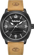 Timberland Classic Three Hand Leather Strap Watch, 46mm