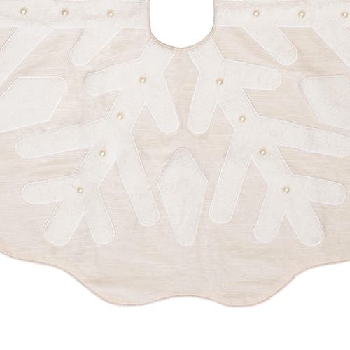 C & F Home C&f Home White Christmas Tree Skirt In Neutral