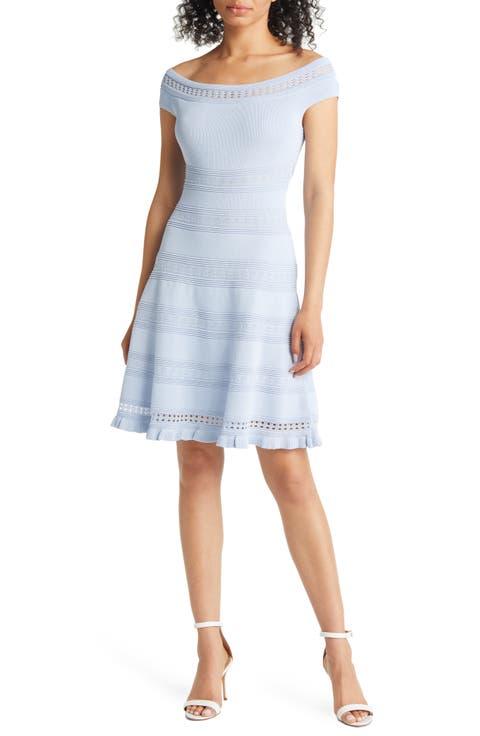 Off the Shoulder Cap Sleeve Minidress