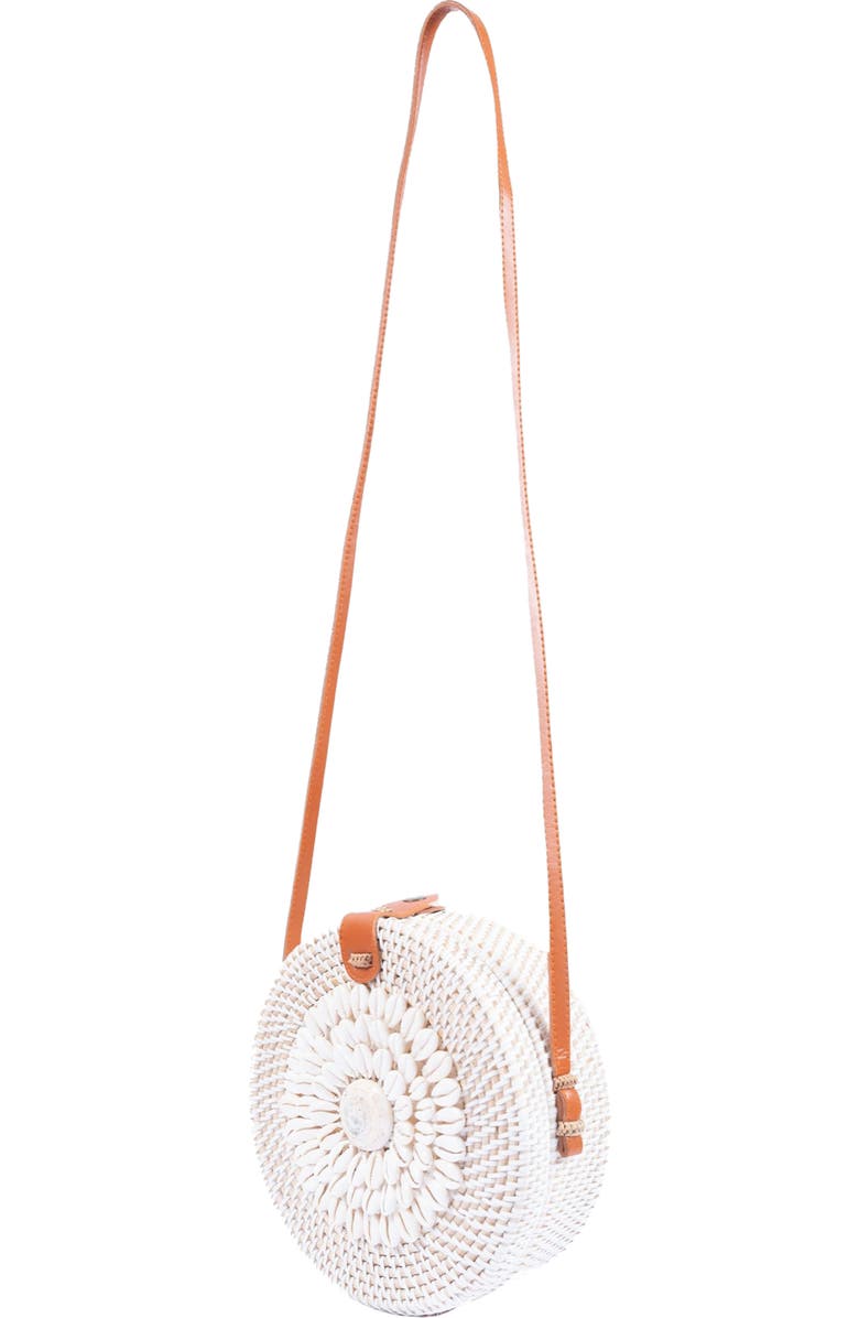 Jelavu Ata Kauri Rattan Canteen Crossbody Bag, Alternate, color, White