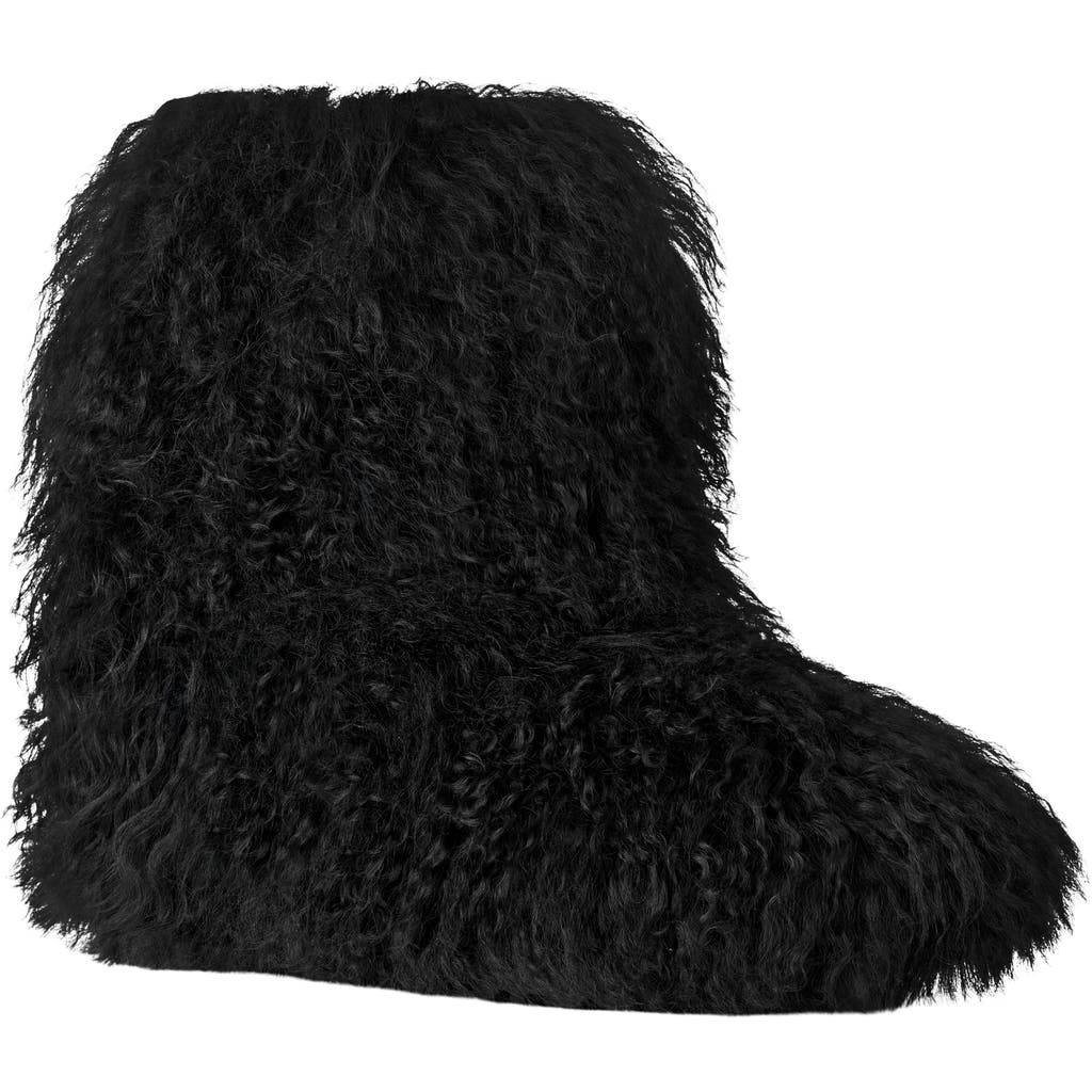 Ugg (r) Classic Short Fluff Momma Genuine Shearling Bootie In Black