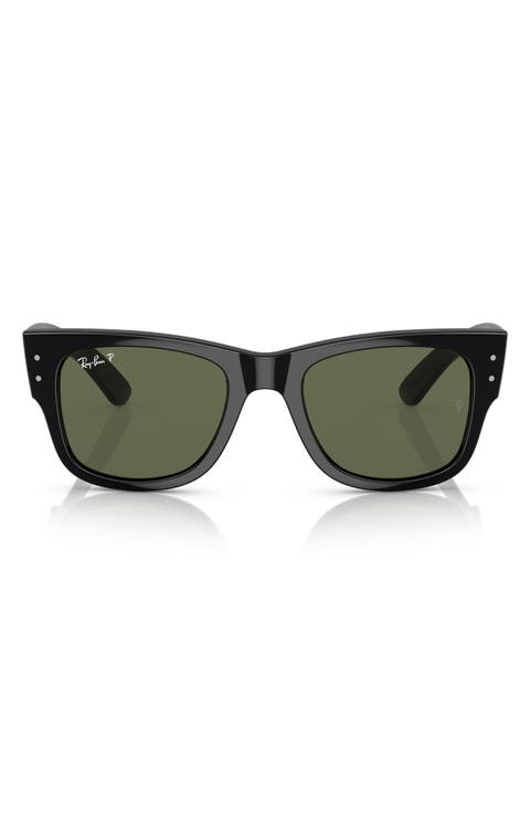 Mega Wayfarer 52mm Polarized Square Sunglasses