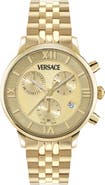 Versace Classic Round Chrono Bracelet Watch, 38mm