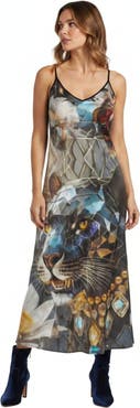 Lunaversoul Dusk's Crystal Panther Guardian Slip Dress