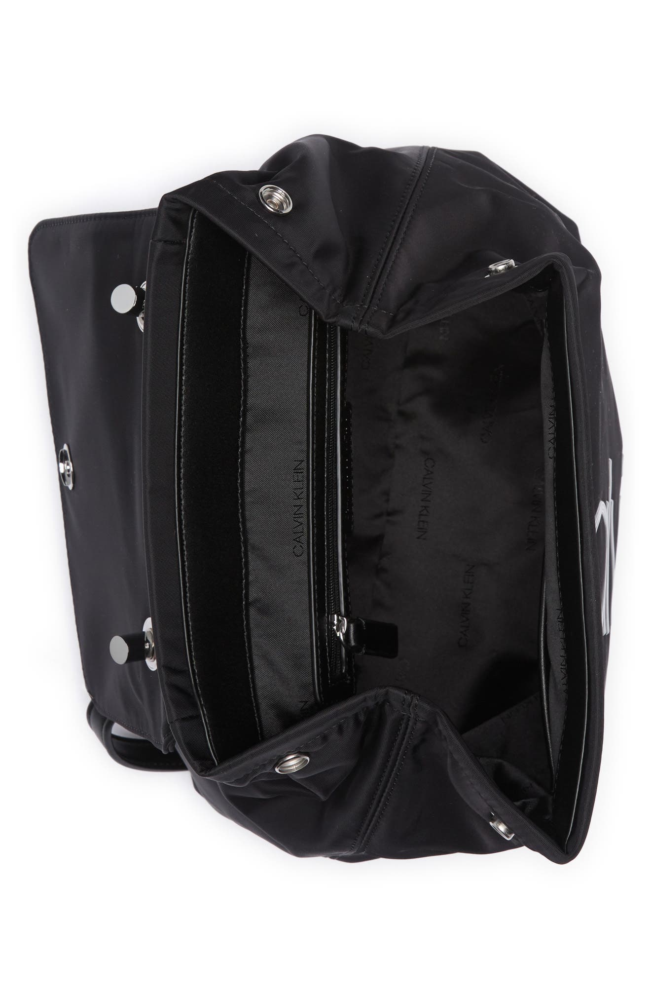 Calvin Klein Logo Embellished Nylon Mini Backpack, Alternate, color, 