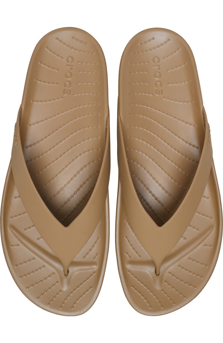 CROCS Splash Flip Flop, Alternate, color, Sepia