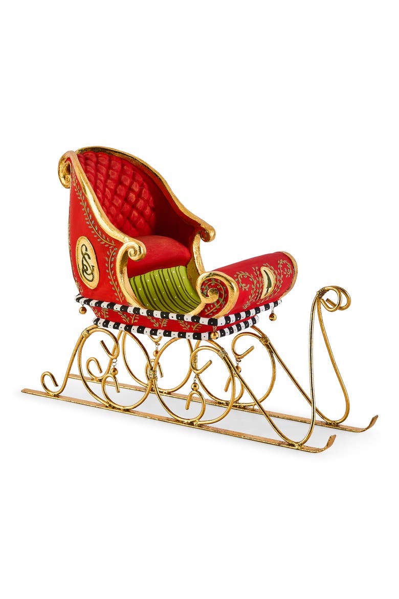 Patience Brewster Dash Away Sleigh Figurine, Alternate, color, RED
