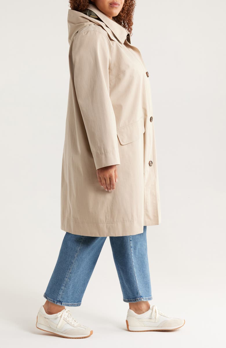 Barbour Hebrides Longline Waterproof Jacket with Removable Hood, Alternate, color, Light Sand