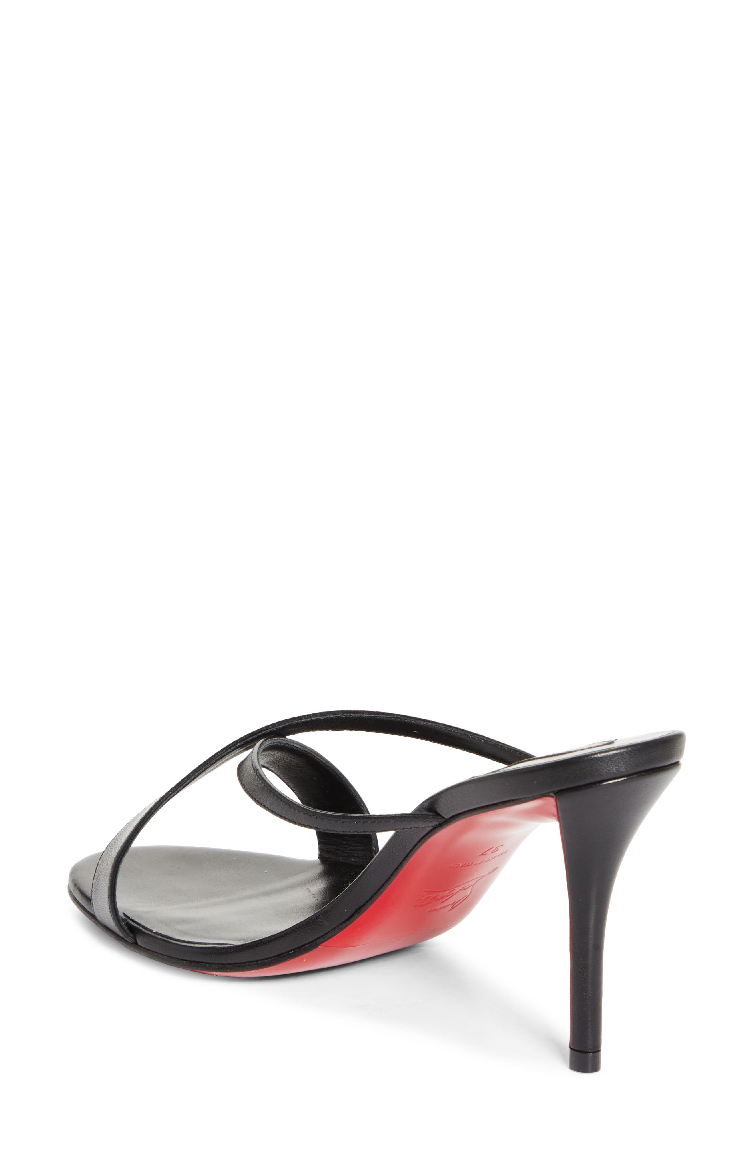 Christian Louboutin Mulazee Slide Sandal, Alternate, color, Black/ Lin Black