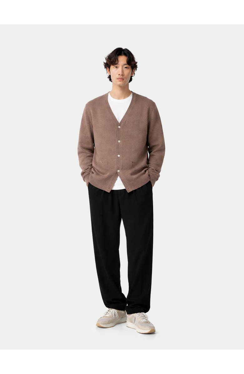 Gobi Cashmere Cashmere Timeless V-Neck Cardigan, Alternate, color, Taupe