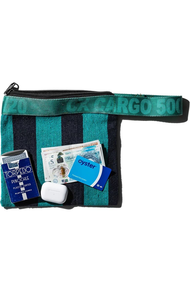 PUEBCO Rug Pouch, Alternate, color, Turquoise X Navy Blue