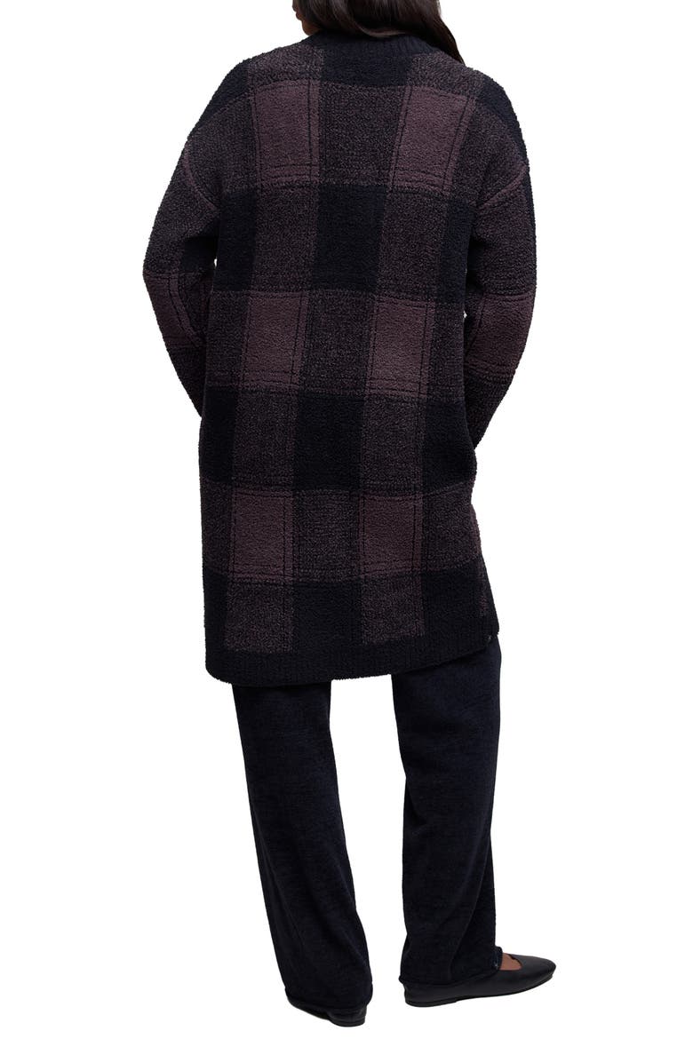 CozyChic® Buffalo Plaid Long Cardigan, Alternate, color, UMBER MULTI