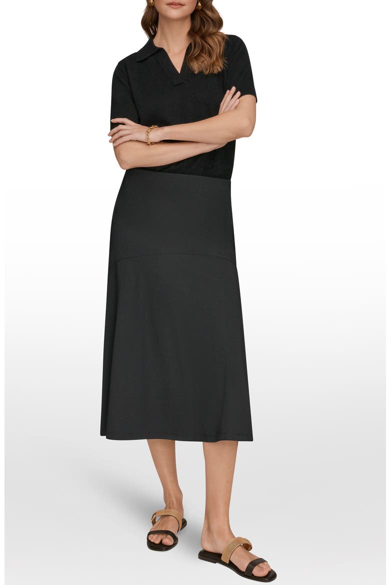 Flared Hi-Low Skirt, Alternate, color, BLACK