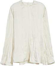 Jil Sander Long Sleeve Reversed Satin Top