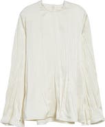 Jil Sander Long Sleeve Reversed Satin Top
