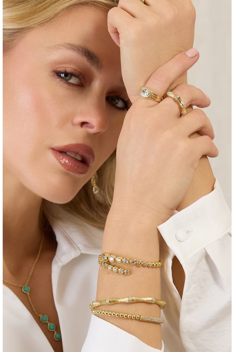 Modern Muse Oval Bezel CZ Ring, Alternate, color, GOLD