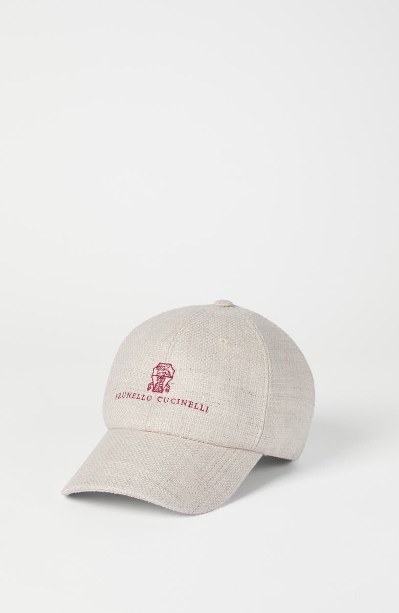 Brunello Cucinelli Baseball cap with logo, Alternate, color, Natural