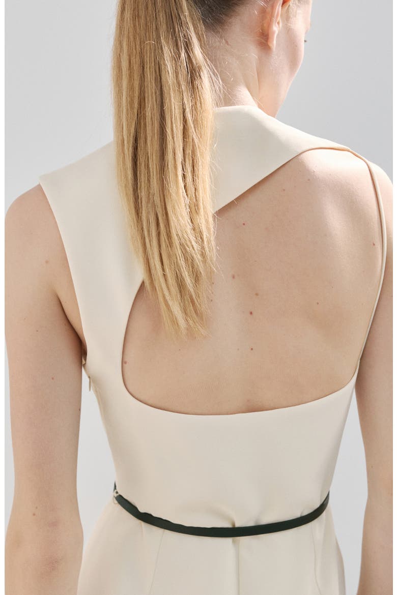 Open Back Belted Wide Leg Jumpsuit, Alternate, color, VANILLA