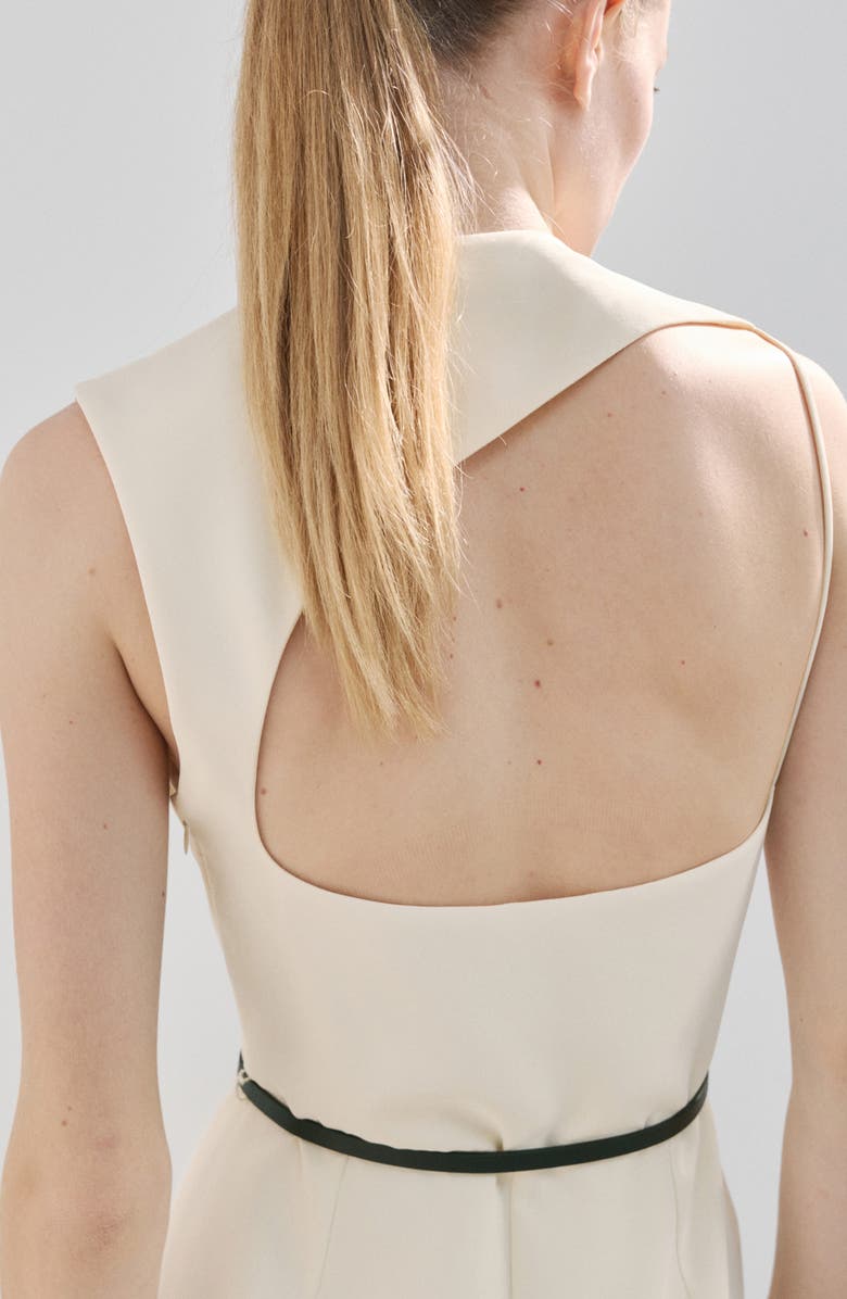 MANGO Open Back Belted Wide Leg Jumpsuit, Alternate, color, 