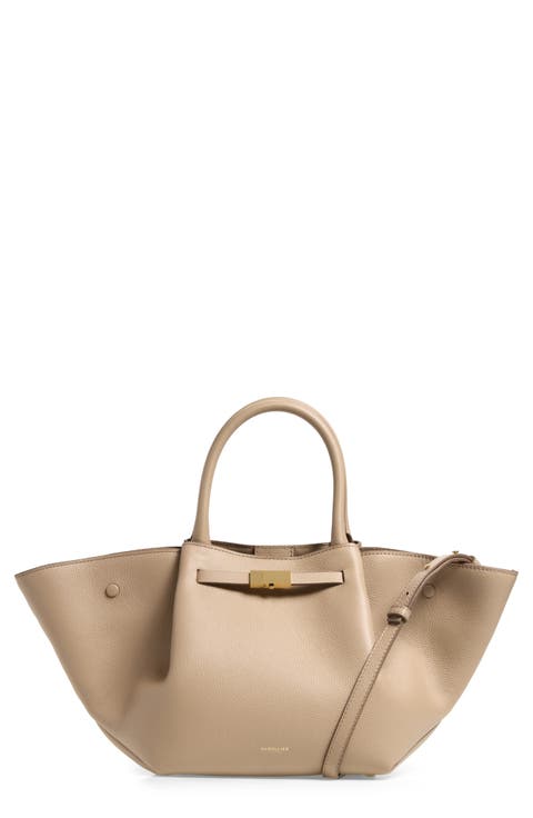 New York Leather East/West Midi Tote