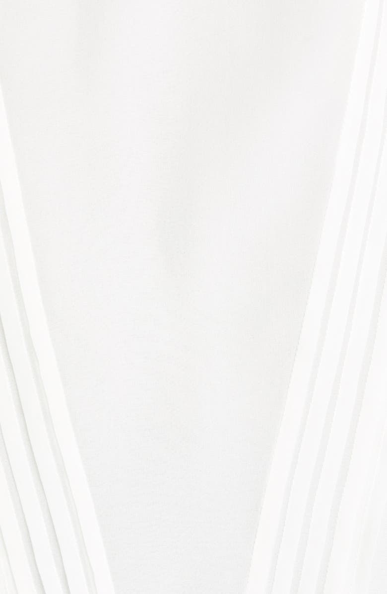 Rebecca Taylor Hana Embroidered Ruffle Sleeve Silk Top, Alternate, color, 