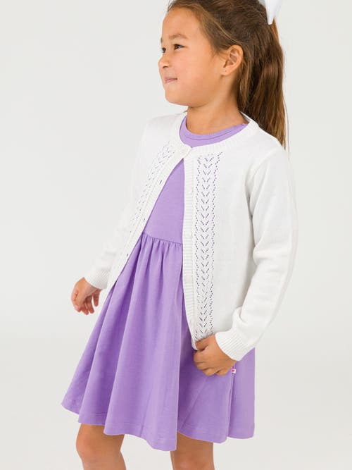 Rufflebutts Knit Short Sleeve Twirl Dress In Purple