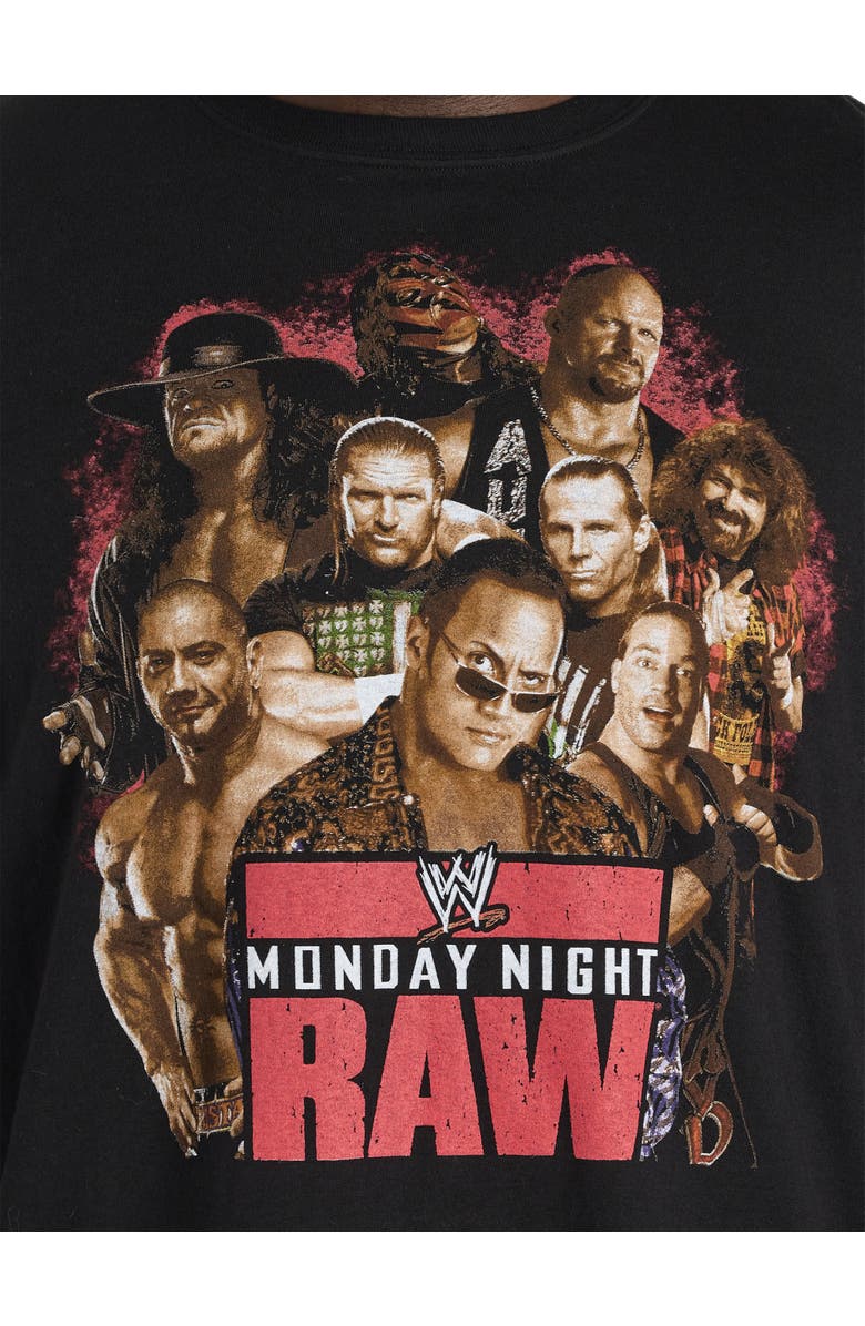 True Nation by DXL Big & Tall Monday Night Raw Graphic Tee, Alternate, color, Black