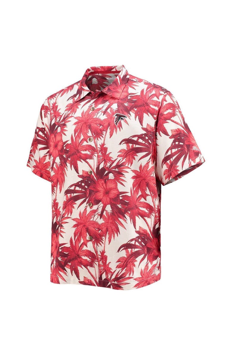 Tommy Bahama Men's Tommy Bahama Red Atlanta Falcons Sport Harbor Island Hibiscus Camp Button-Up Shirt, Alternate, color, 