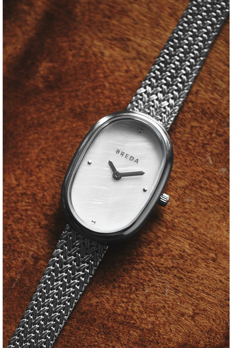 Jane Mesh Strap Watch, 23mm, Alternate, color, SILVER