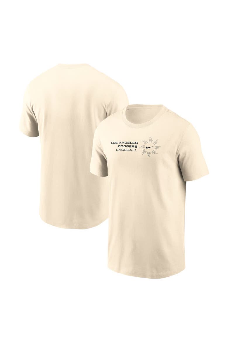 Men's Nike Natural Los Angeles Dodgers Pinwheel Lockup T-Shirt, Main, color, Natural