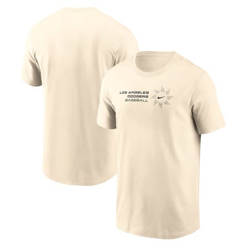 Men's Nike Natural Los Angeles Dodgers Pinwheel Lockup T-Shirt