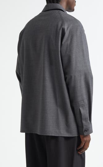 Light Sage Trucker Overshirt | LEMAIRE
