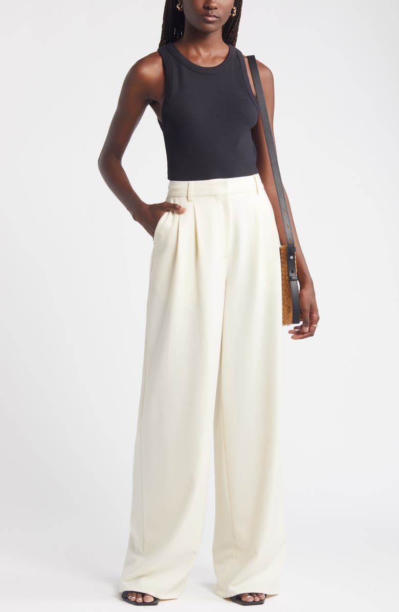 Nordstrom Everyday Cotton Rib Tank, Alternate, color, Black