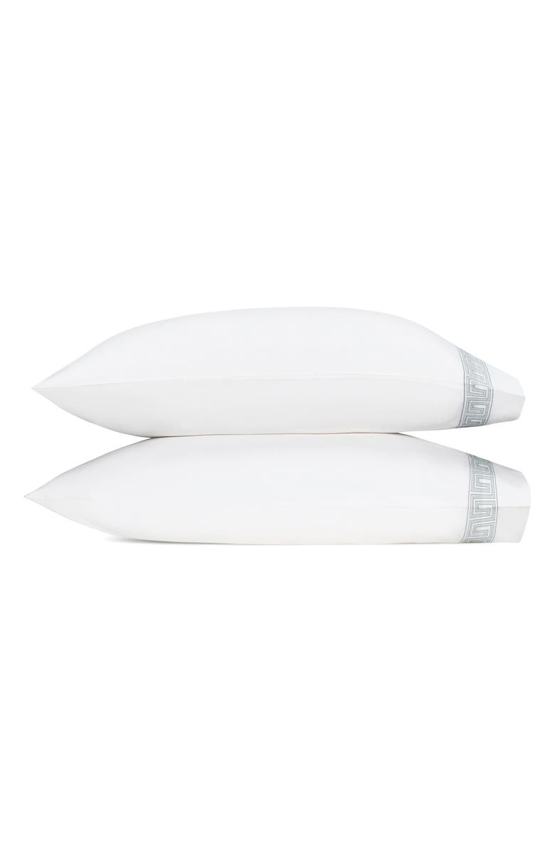 Matouk Ophelia Set of 2 Pillowcases, Main, color, Silver