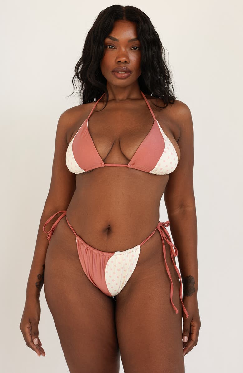 Dippin Daisys Atlas Cheeky Bikini Bottom, Alternate, color, Dusty Rose