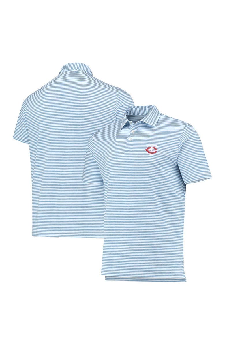 vineyard vines Men's Vineyard Vines Light Blue Minnesota Twins Heathered Winstead Sankaty Polo, Alternate, color, 