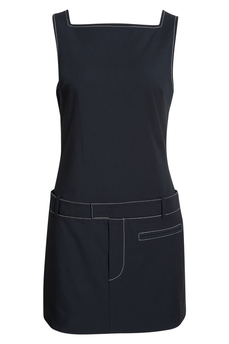 Skyla Drop Waist Minidress, Alternate, color, NAVY