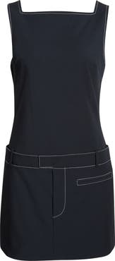 STAUD Skyla Drop Waist Minidress