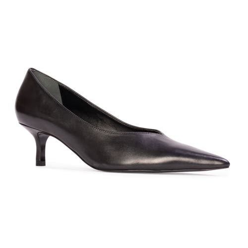 Black Suede Studio Briar 50 Leather Pump In Black