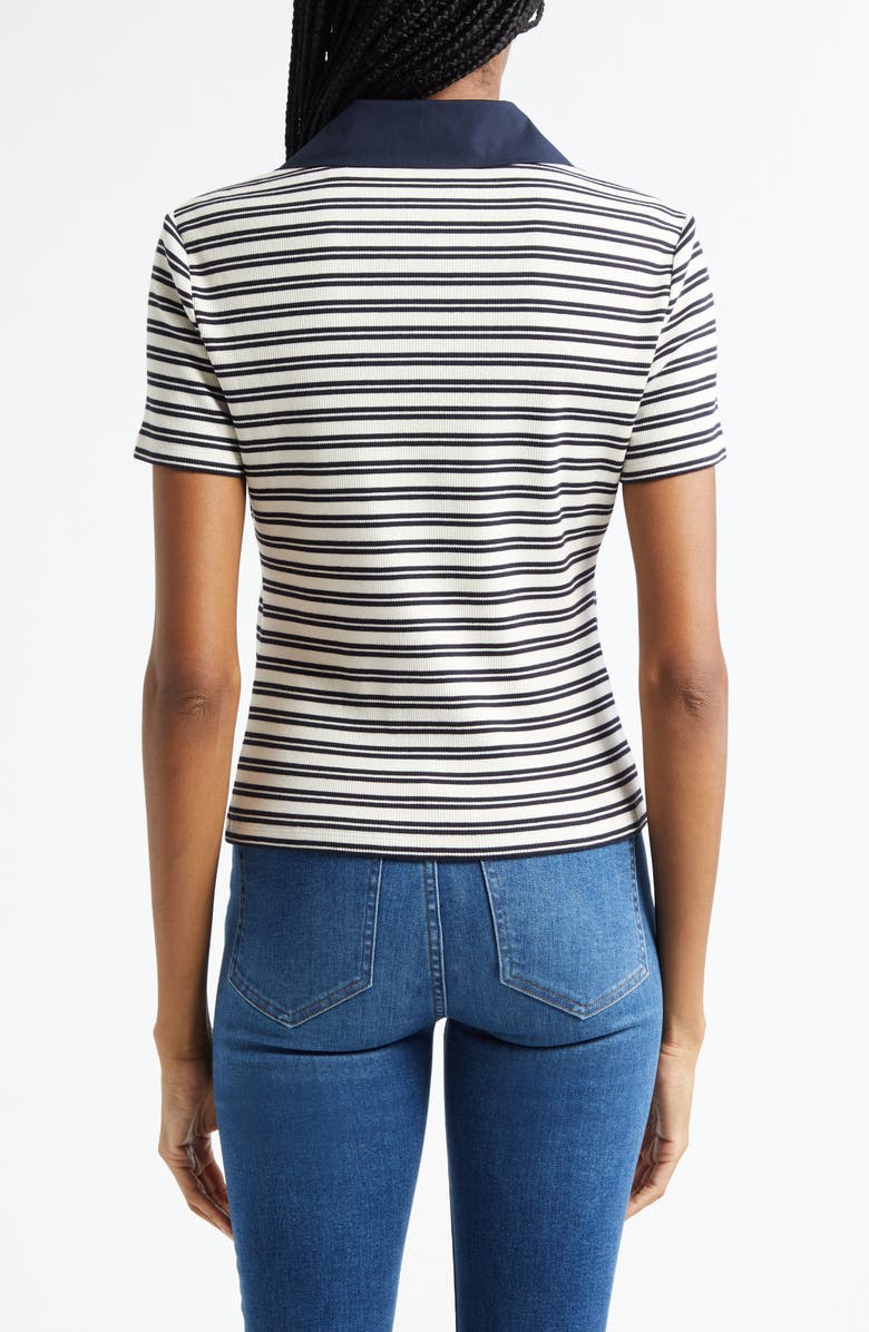 Kearney Stripe Rib Stretch Cotton Polo