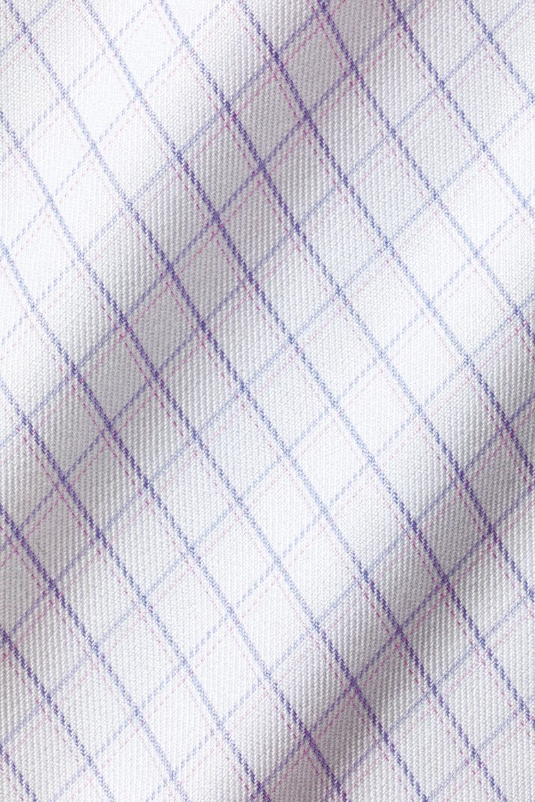 Check Non-Iron Twill Cutaway Slim Fit Shirt Single Cuff, Alternate, color, Lilac Purple