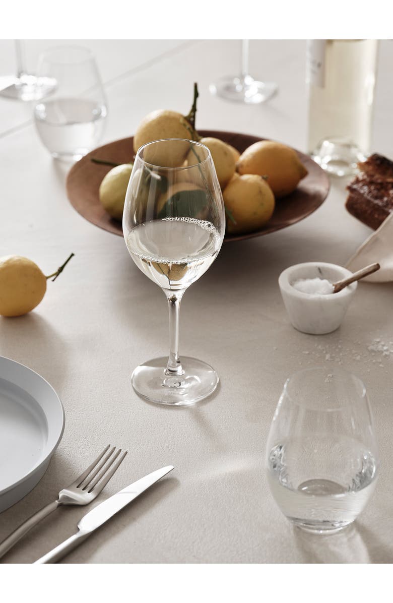 Orrefors More Set of 4 Wine Glasses, Alternate, color, White