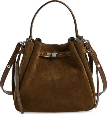 ROMY SUEDE BUCKET BAG ロミー スエード バケット バッグ Romy Suede Bucket Bag: Women's Designer Crossbody Bags