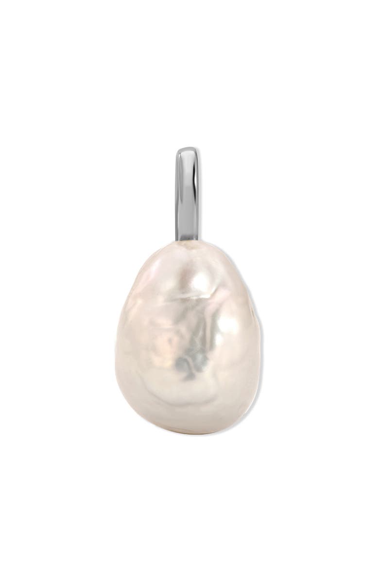 Adina Reyter Genuine Baroque Pearl Pendant Charm, Alternate, color, Sterling Silver
