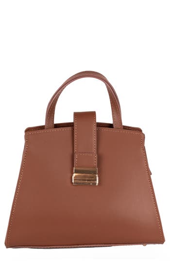 Persaman New York Structured Tote Bag In Saddle