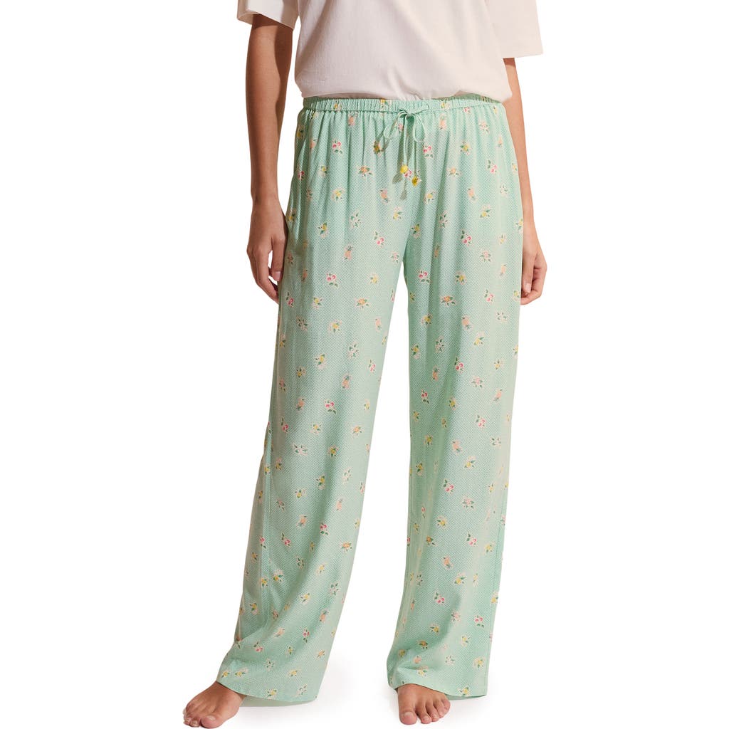 Etam Baya Fruit Print Sleep Pants in Nile Green at Nordstrom, Size X-Small